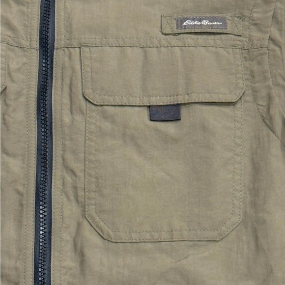 Eddie Bauer Men’s Utility Vest Olive Green Dadcore Size Small - Picture 3 of 8